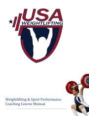Usa weightlifting sports performance coach course manual. - Social concerns of the 1980s guided reading.